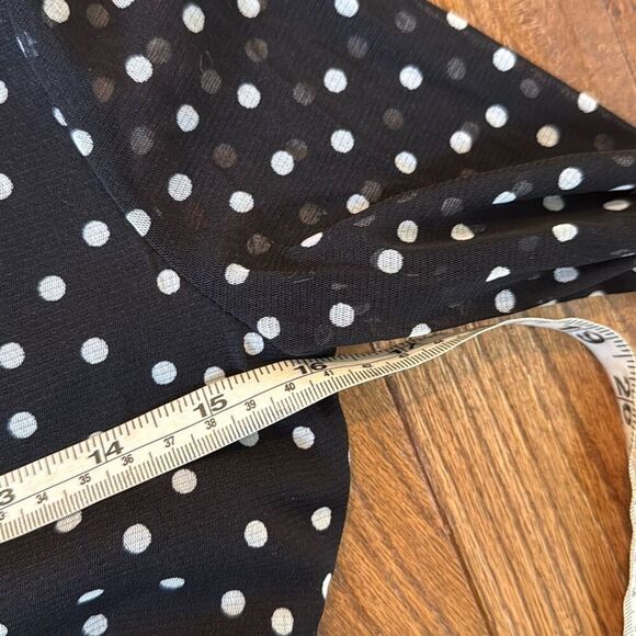 I.N.C. International concepts polka dot ruched neck blouse s - Picture 6 of 8